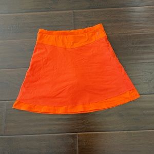 Golfino Women's Orange Stretch Pull-on Golf Skort - Size 8